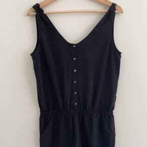 Mango Black Elastic Waist Romper Playsuit